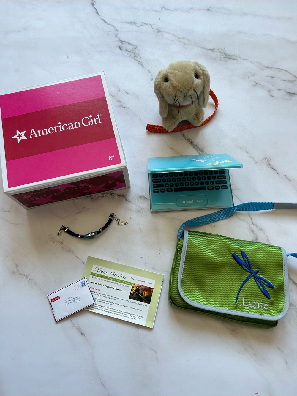 2010 American Girl Laine’s Pet Rabbit Lulu And Accessories Set G0734-BF1B